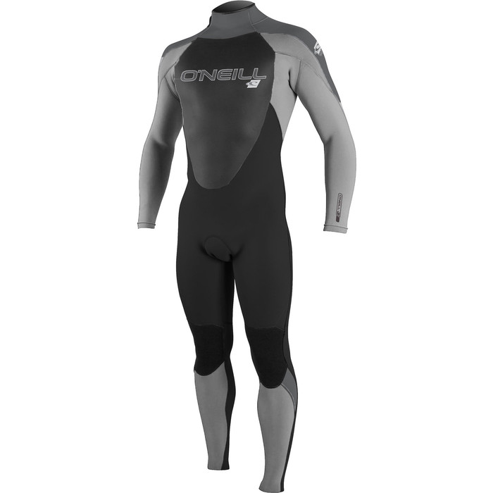 2019 O'Neill Mens Epic 4/3mm Back Zip Wetsuit Abyss / Cool Grey / Graphite 4212