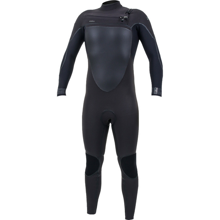 2019 O'Neill Mens Psycho Tech+ 5/4mm Chest Zip Wetsuit 5365 - Black / Abyss