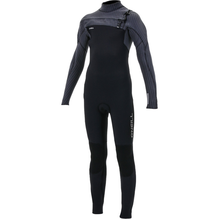 2019 O'Neill Youth Hyperfreak+ 4/3mm Chest Zip GBS Wetsuit Black / Graphite 5351