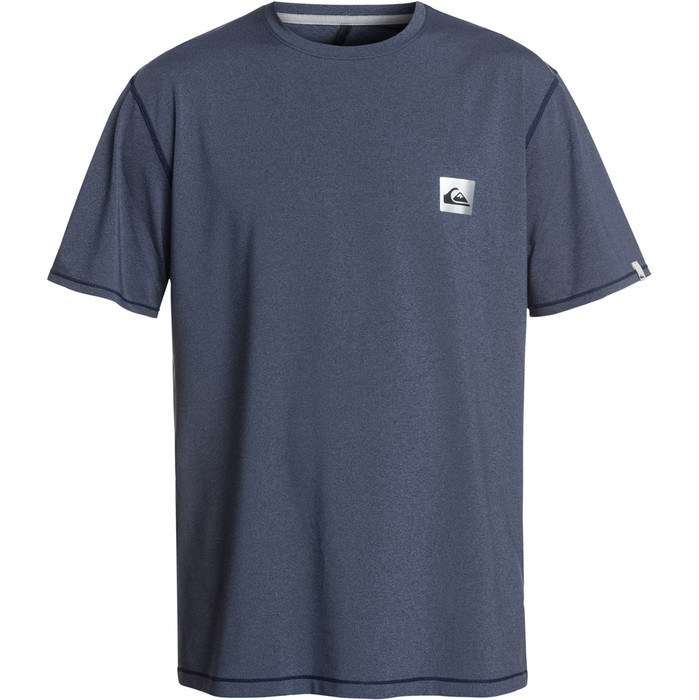 2019 Quiksilver Salty Dogs Short Sleeve T-shirt Rash Vest Blue Heather EQYWR03149