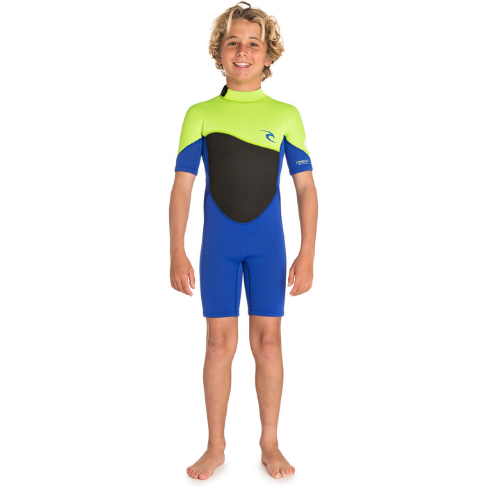 Rip Curl Junior Omega 1.5mm Shorty Wetsuit WSP7FB - Lime