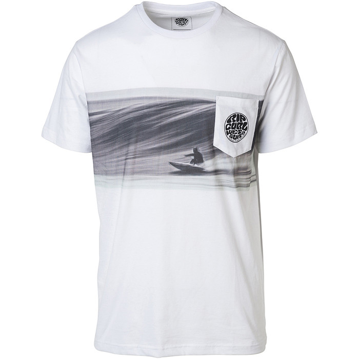 2019 Rip Curl Mens Action Original Surfer T-Shirt Optical White CTEDA5
