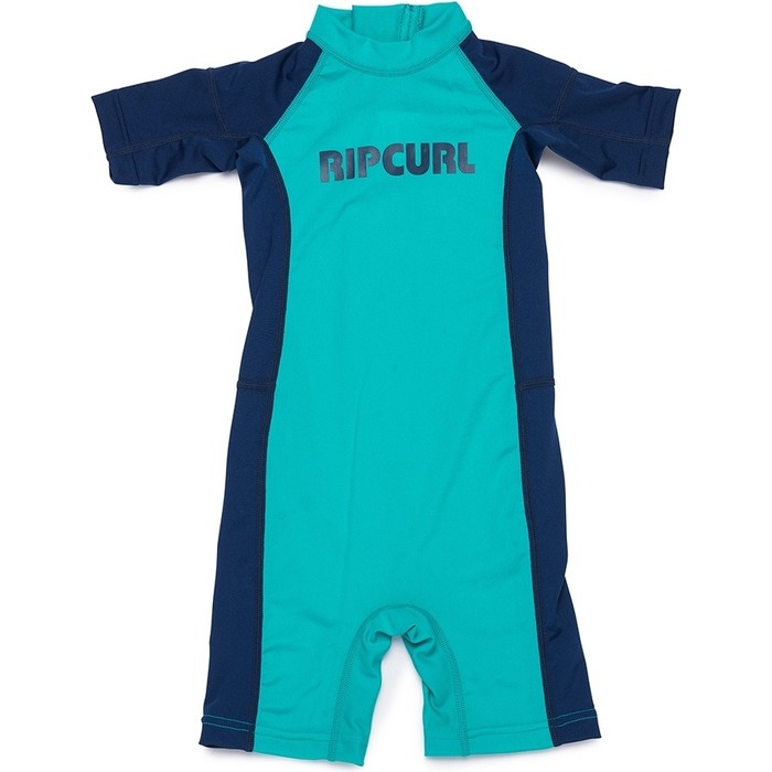 2019 Rip Curl Toddlers Short Sleeve UV Spring Suit Turquoise WLY8EO