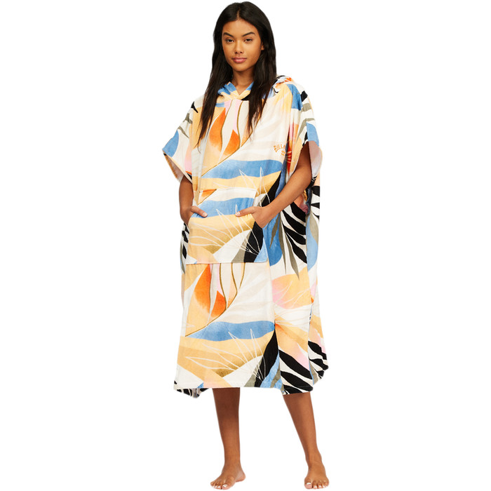 2021 Billabong Womens Hooded Towel Changing Robe / Poncho Z4BR40  - Heat Wave