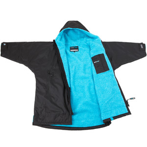 2021 Dryrobe Advance Junior Long Sleeve Premium Outdoor Changing Robe / Poncho DR104 - Black / Blue