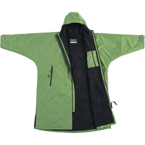 2022 Dryrobe Advance Long Sleeve Premium Outdoor Changing Robe /  Poncho DR104 - Forest Green / Black