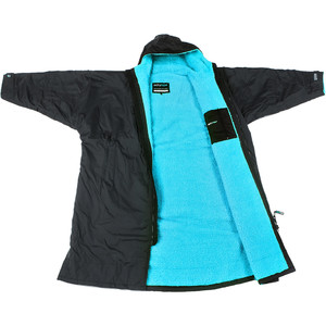 2022 Dryrobe Advance Long Sleeve Changing Robe / Poncho DR104 - Black / Blue