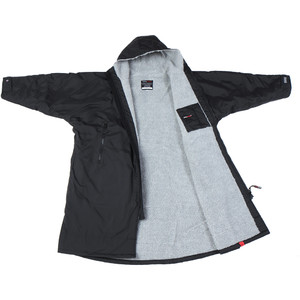2022 Dryrobe Advance Long Sleeve Premium Outdoor Changing Robe /  Poncho DR104 - Black / Grey