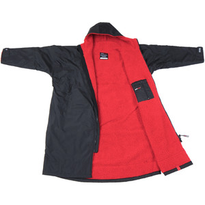 2022 Dryrobe Advance Long Sleeve Changing Robe / Poncho DR104 - Black / Red