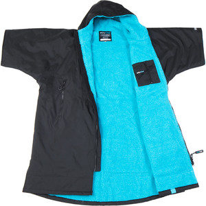 2022 Dryrobe Advance Short Sleeve Changing Robe / Poncho DR100 - Black / Blue