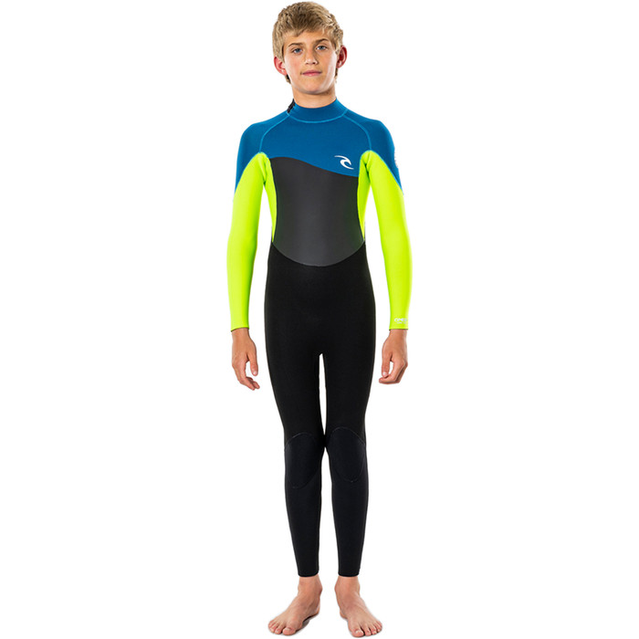 2021 Rip Curl Junior Omega 5/3mm GBS Back Zip Wetsuit WSM9SB - Neon Lime