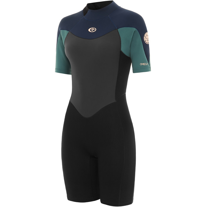 2024 Rip Curl Womens Omega 1.5mm Shorty Wetsuit WSP9QW - Green