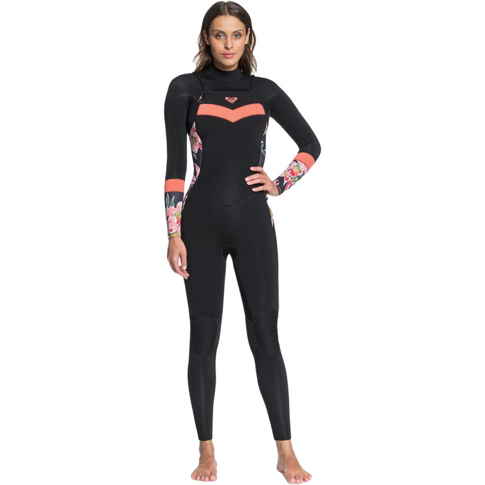 Neopreno para mujer ROXY 4/3mm Syncro GBS - JET GRY/CORAL FLME