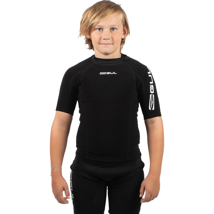 2024 Gul Junior Evotherm Thermal Short Sleeve Top Ev0063-B9 Black