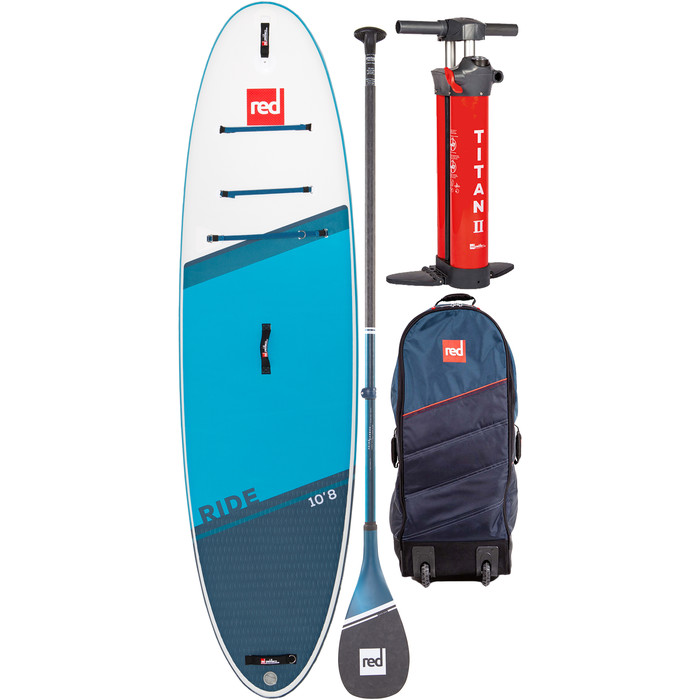 2023 Red Paddle Co 10'8 Ride Stand Up Paddle Board, Bag, Pump, Paddle & Leash - Prime Package