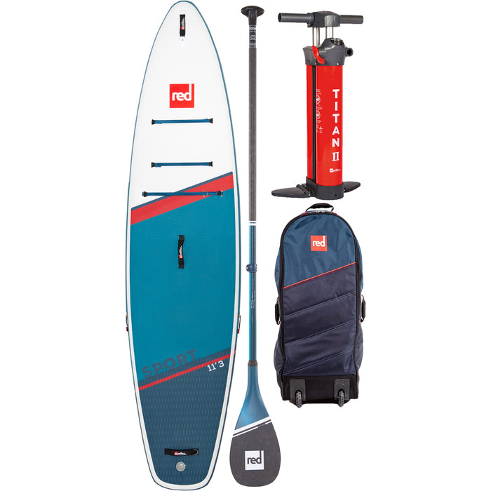Red Paddle Co 11'3 Sport Stand Up Paddle Board, Bag, Pump, Paddle & Leash - Prime Package