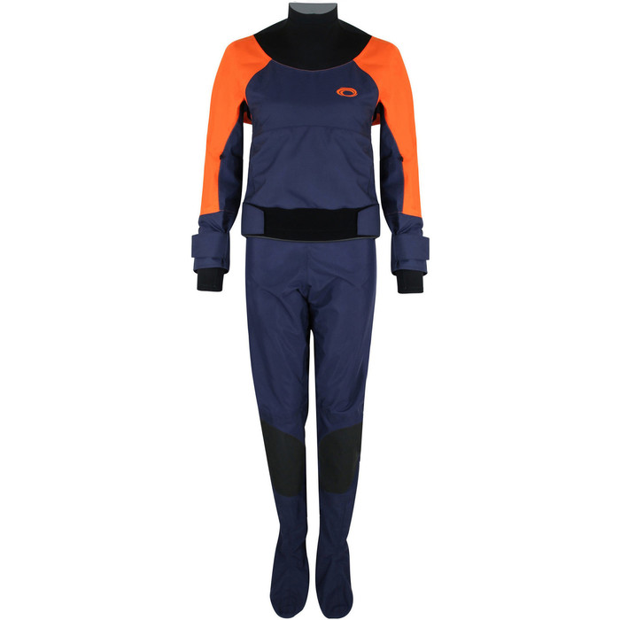 2024 Typhoon Womens Hendra Hinge Zip Drysuit 100185 - Orange / Navy