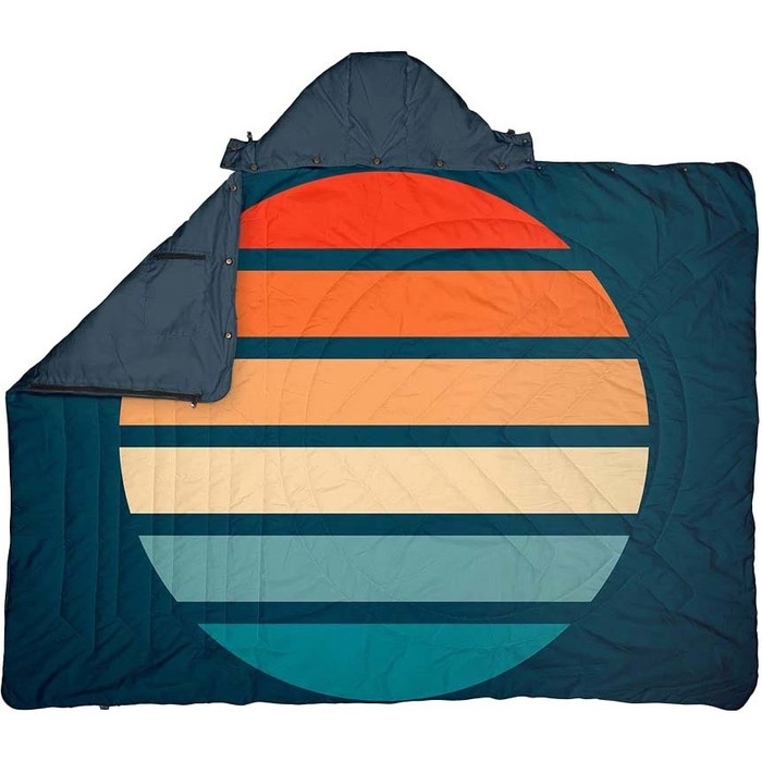 2024 Voited Core Recycled Ripstop Travel Blanket V21UN02BLPBT - Sunset Stripes