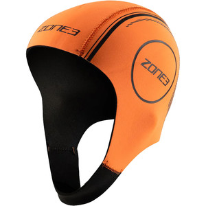 2024 Zone3 Neoprene Swimming Cap NA18UNSC1 - Orange