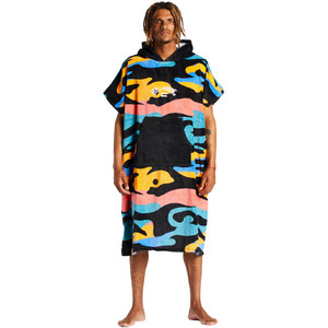 2023 Billabong Mens Hooded Towel Change Robe / Poncho ABYAA00220 - Sunset