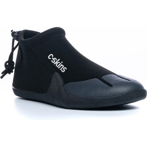2023 C-Skins Junior Legend 3mm Round Toe Reef Boots C-RBLEJ - Black / Flash Green / Charcoal