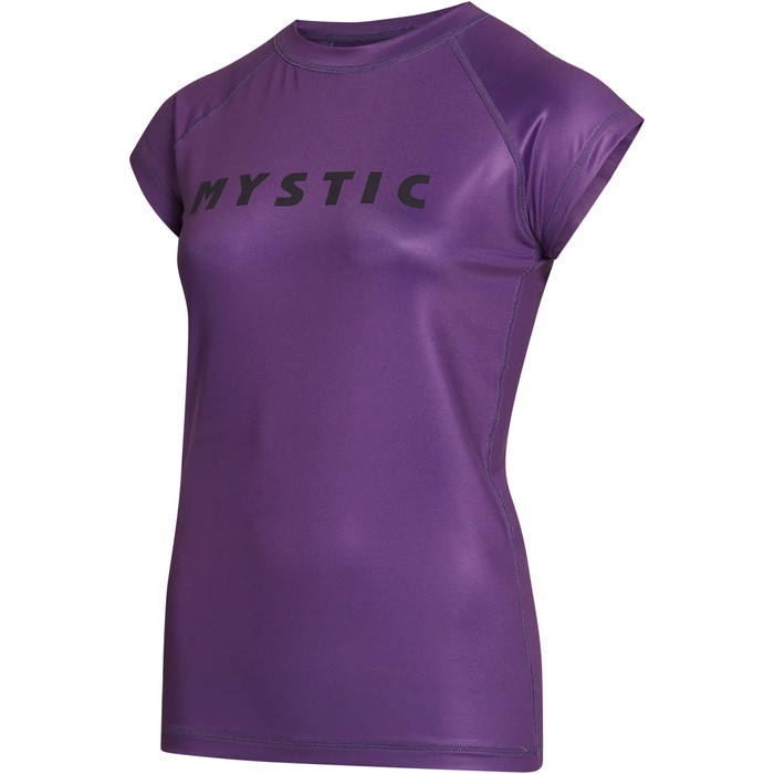 2024 Mystic Womens Star Short Sleeve Rash Vest 35001.230183 - Sunset Purple