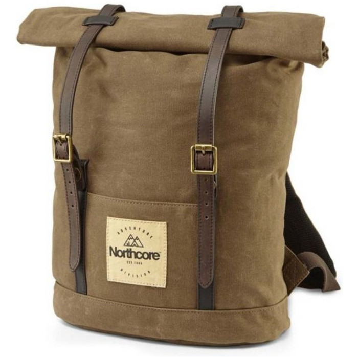 2024 Northcore Waxed Canvas Back Pack NOCO118 - Chocolate
