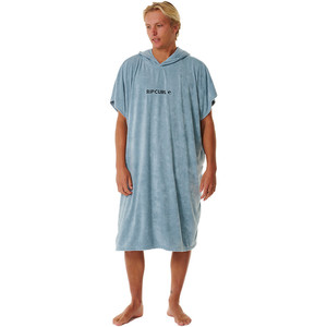 2023 Rip Curl Mens Brand Hooded Towel Changing Robe / Poncho 00ZMTO - Dusty Blue