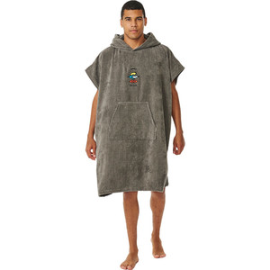 2023 Rip Curl Mens Logo Hooded Towel Changing Robe / Poncho 00GMTO - Grey