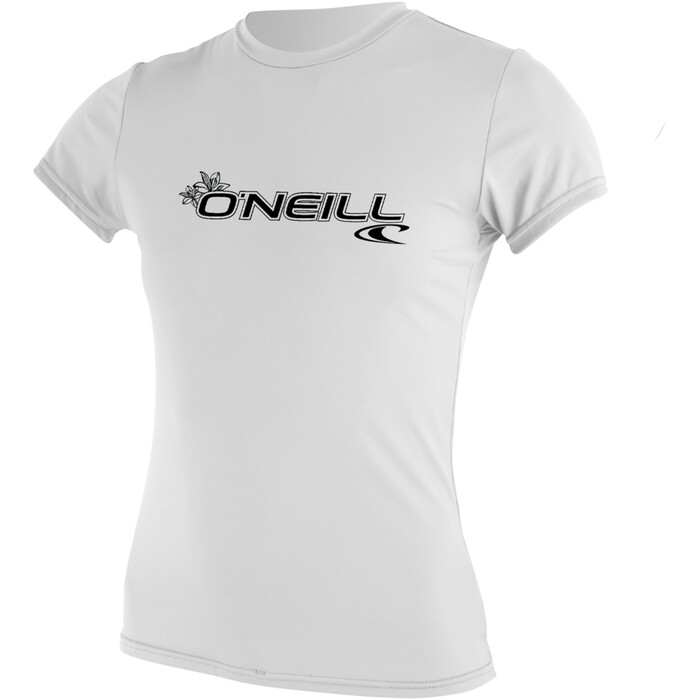 2024 O'Neill Womens Basic Skins Short Sleeve Rash Guard 3547 - White