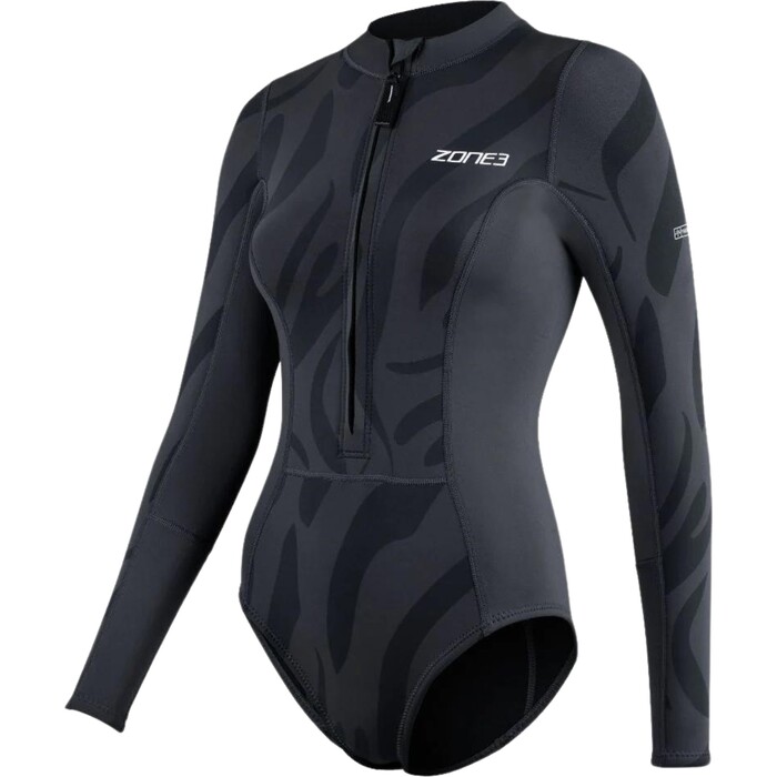 2024 Zone3 Womens Yulex Long Sleeve Swimsuit NA24WYLSS101 - Black
