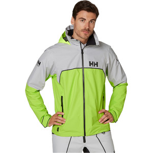 2021 Helly Hansen Mens HP Foil Light Sailing Jacket 34151 - Azid Lime