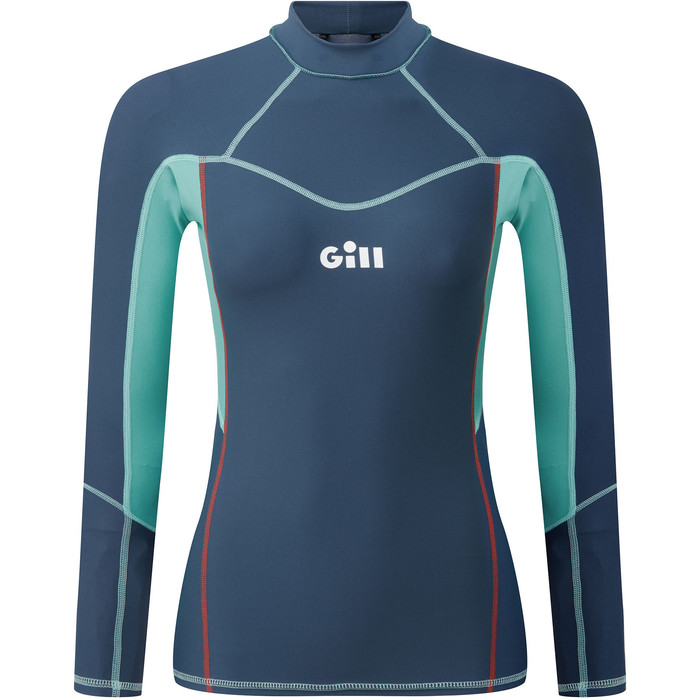 2023 Gill Womens Pro Long Sleeve Rash Vest 5020W - Ocean