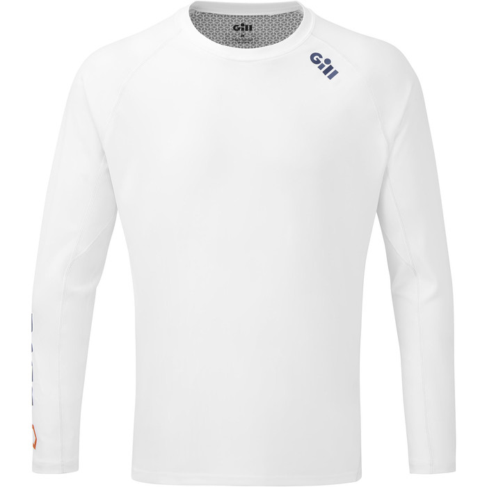 2022 Gill Mens Race Long Sleeve Tee RS37 - White