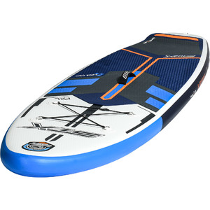 2021 STX Junior 8'0 Inflatable Stand Up Paddle Board Package - Board, Bag, Paddle, Pump & Leash - Blue / Orange