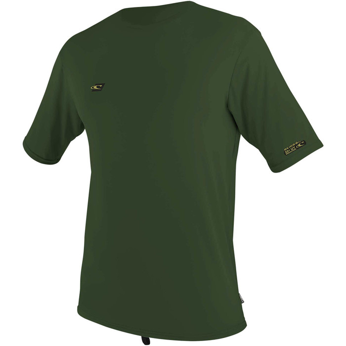 2020 O'Neill Mens Premium Skins Short Sleeve Sun Shirt 5301 - Dark Olive