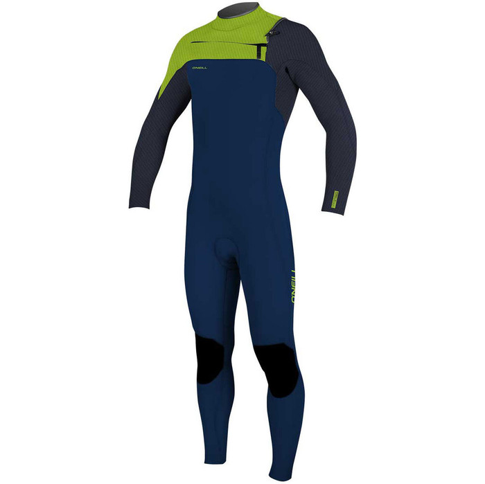 2021 O'Neill Youth Hyperfreak+ 3/2mm Chest Zip GBS Wetsuit 5350 - Abyss / Day Glo