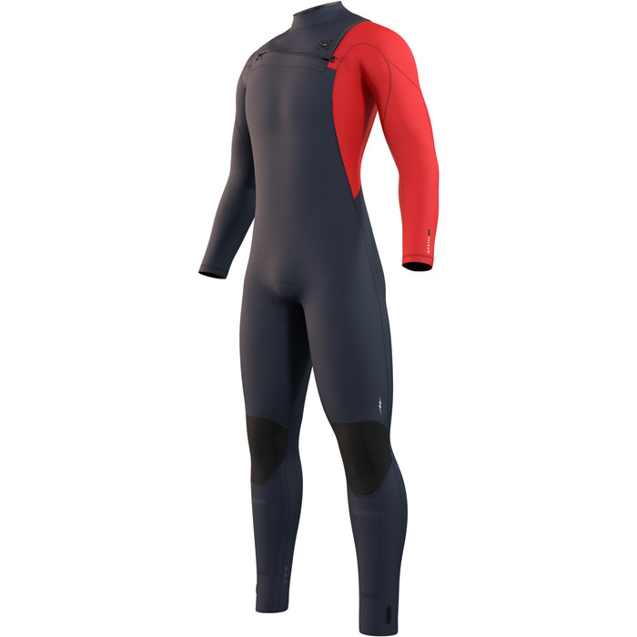 2024 Mystic Mens Marshall 5/3mm Chest Zip Wetsuit 35000.230008 - Navy / Red