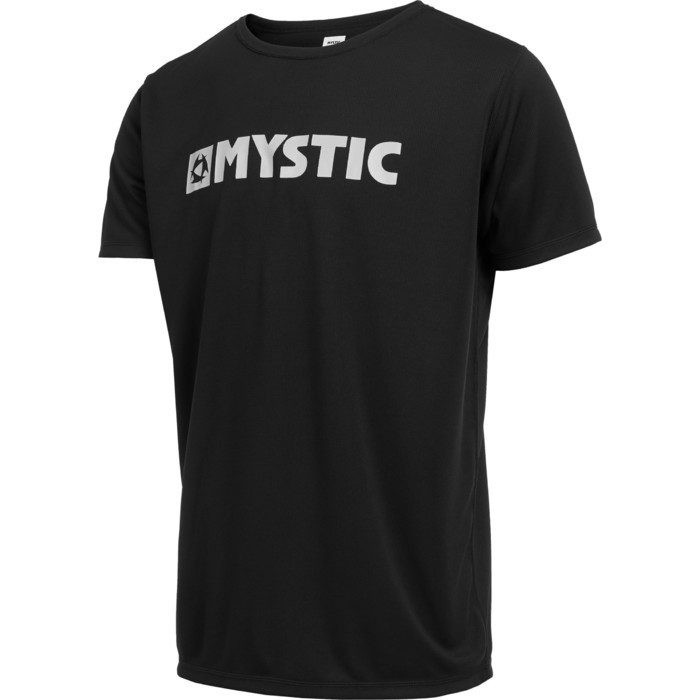 2024 Mystic Mens Star Short Sleeve Quickdry Rash Vest 35001220287 - Black