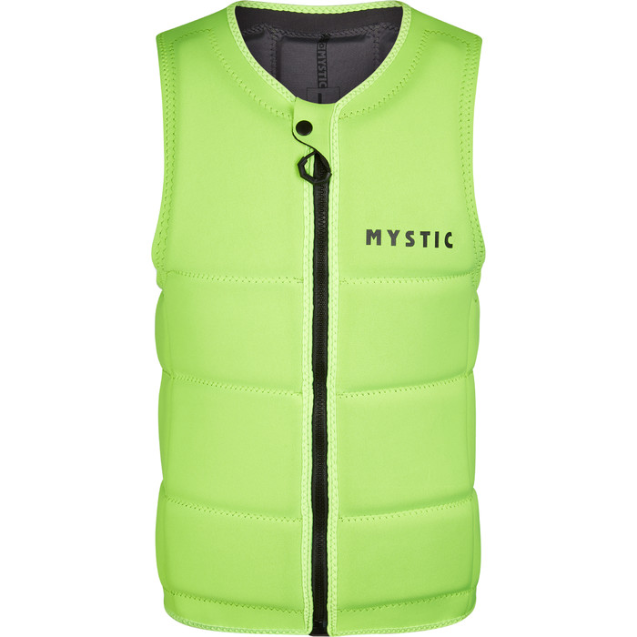 2023 Mystic Mens Brand Front Zip Wake Impact Vest 200183 - Flash Yellow