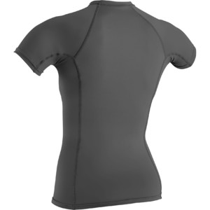 2019 O'Neill Womens Basic Skins Short Sleeve Crew Rash Vest Graphite 3548