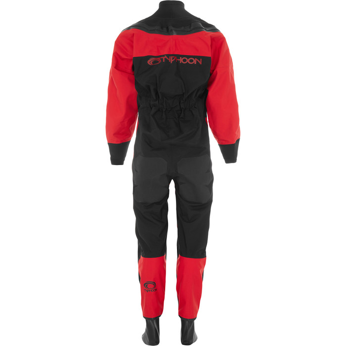 2024 Typhoon Hypercurve 4 Back Zip Drysuit & Underfleece 100179 - Red / Black