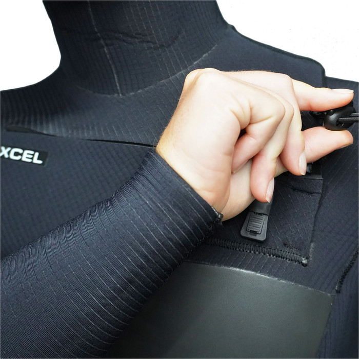 2023 Xcel Womens Infiniti X2 6/5mm Chest Zip Hooded Wetsuit XWQ65ZHN0 - Black