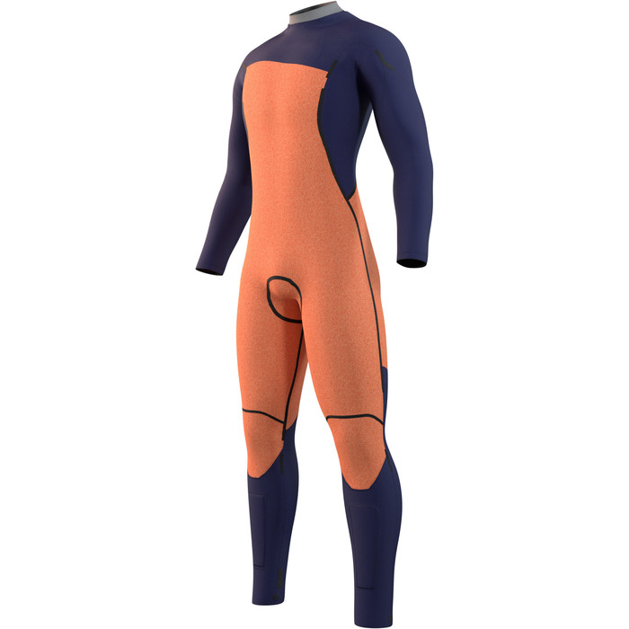 2024 Mystic Mens Marshall 5/3mm Chest Zip Wetsuit 35000.230008 - Navy / Red
