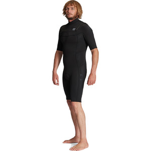 2023 Billabong Mens Absolute 2mm Chest Zip Shorty Wetsuit ABYW500118 - Black