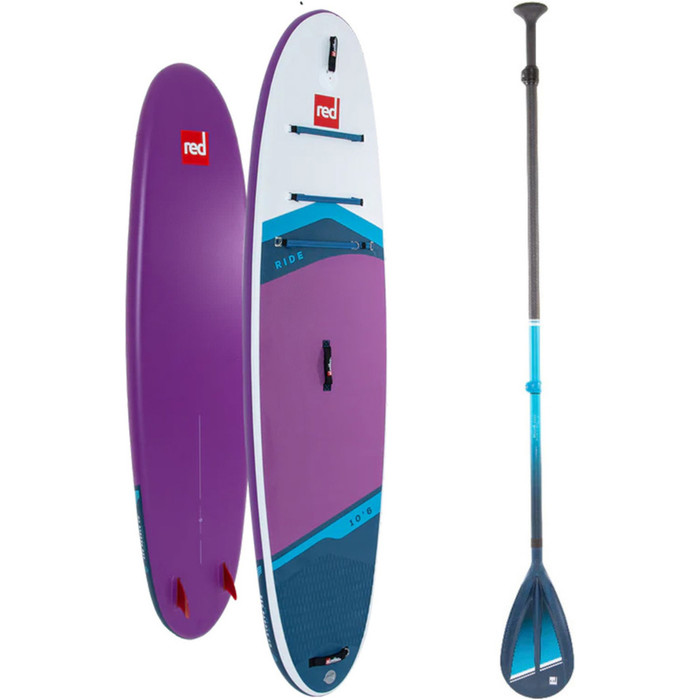 2024 Red Paddle Co 10'6'' Ride MSL Stand Up Paddle Board & Hybrid Tough Paddle 001-001-001-0099 - Purple