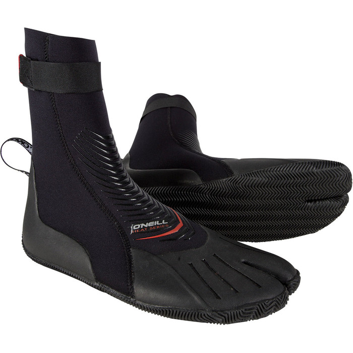 2023 O'Neill Heat 3mm Split Toe Neoprene Boots 4787 - Black