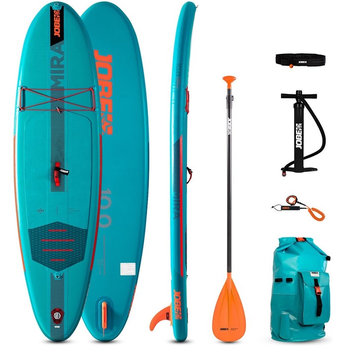 2024 Jobe Mira 10'0 Inflatable SUP Paddle Board Package 486423002 - Board, Bag, Pump, Paddle & Leash