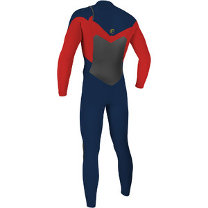 2020 O'Neill Youth O'riginal 3/2mm GBS Chest Zip Wetsuit Abyss / Red 5017