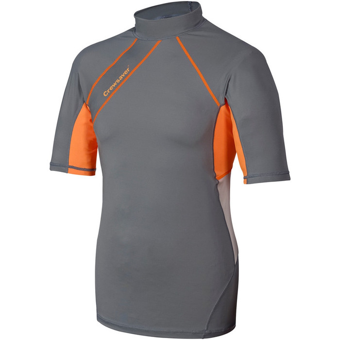 Crewsaver Junior Phase 2 SHORT Sleeve Rash Vest Grey / Orange 6911